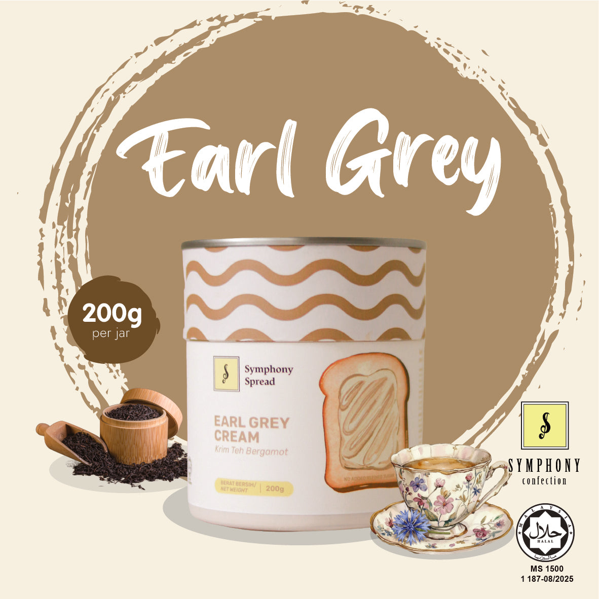 Earl Grey Spread in Jar – Symphony Spread