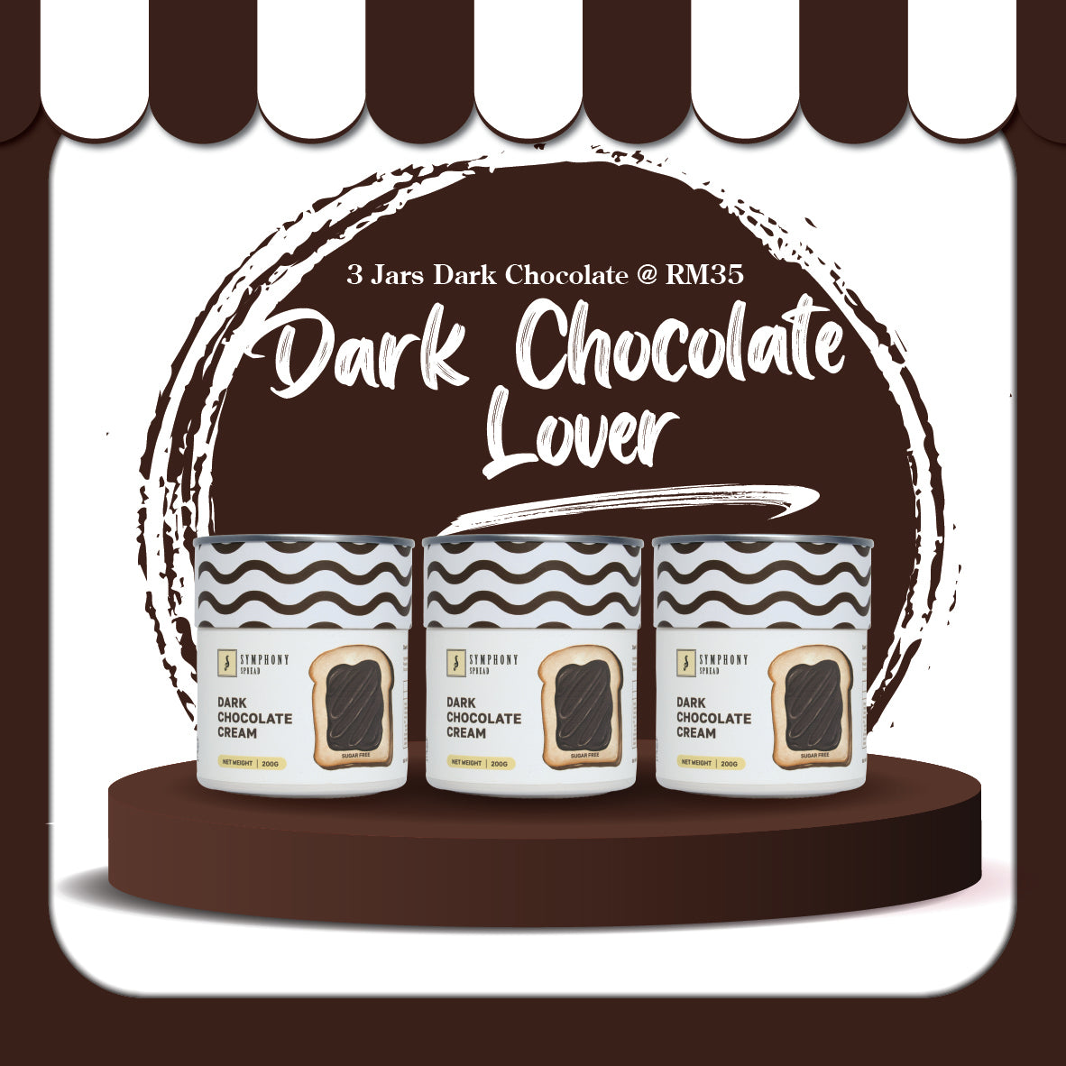 3 Jars Dark Chocolate @ RM35