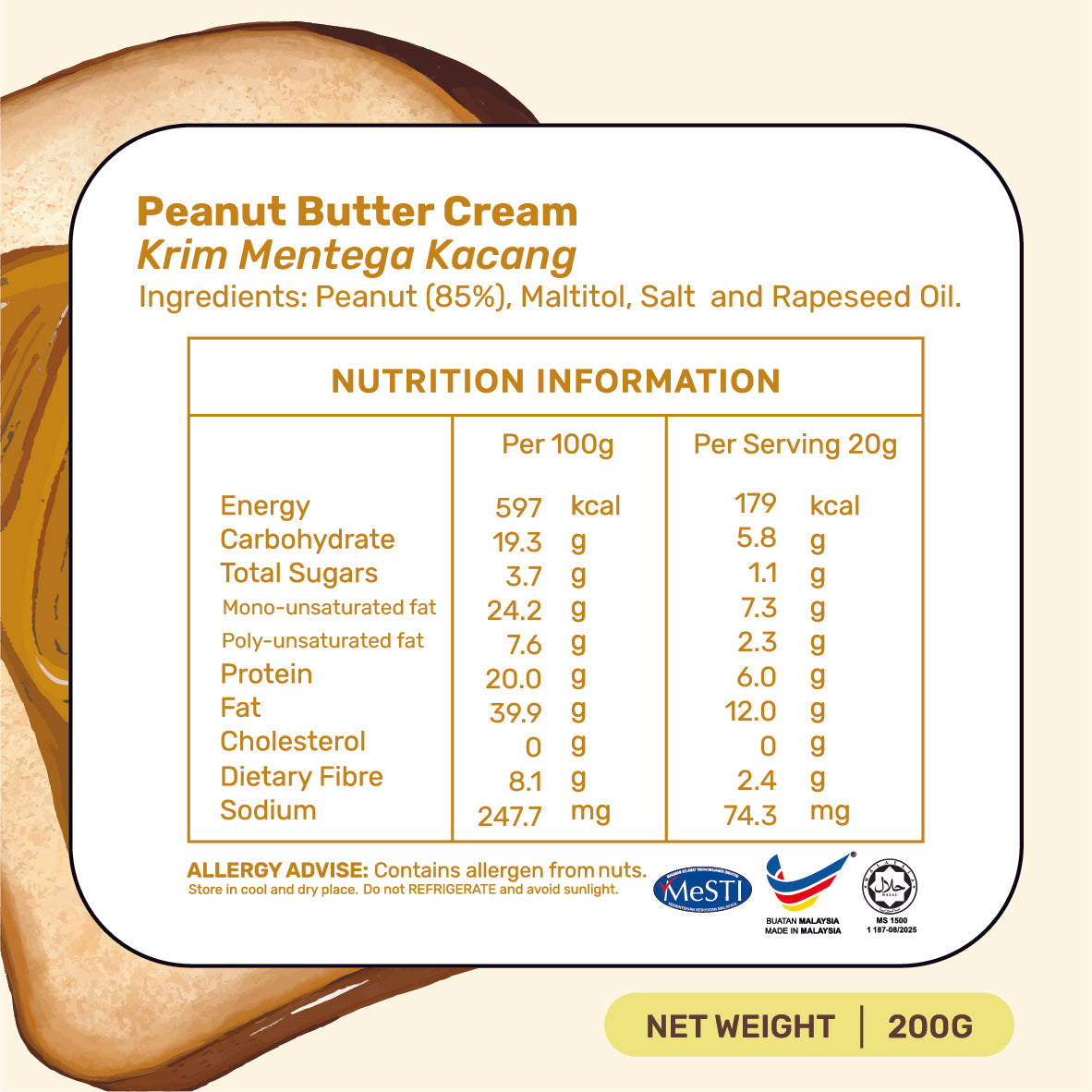 Peanut Butter Spread in Jar